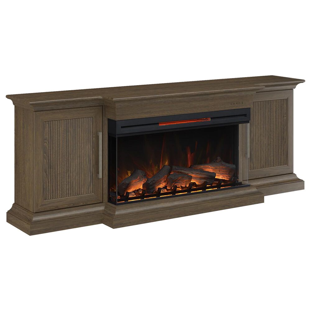 Fabio Flames Tanner 76" Electric Fireplace TV Stand in Cocoa Birch, , large