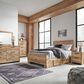 Ashley Hyanna Full Panel Bed with 1 Side Storage in Tan Brown, , large