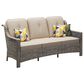 HOMLUX 5-Piece Patio Conversation Set with Two Ottomans in Beige, , large