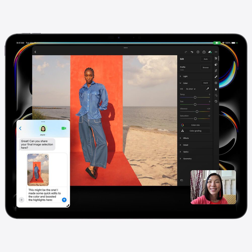 Apple iPad Pro 13-Inch M4 chip with Wi-Fi only - 2TB with Nano Texture Glass in Space Black, , large