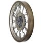 Yosemite Home Decor Pewter Round Gear Wall Clock in Antique Silver, , large