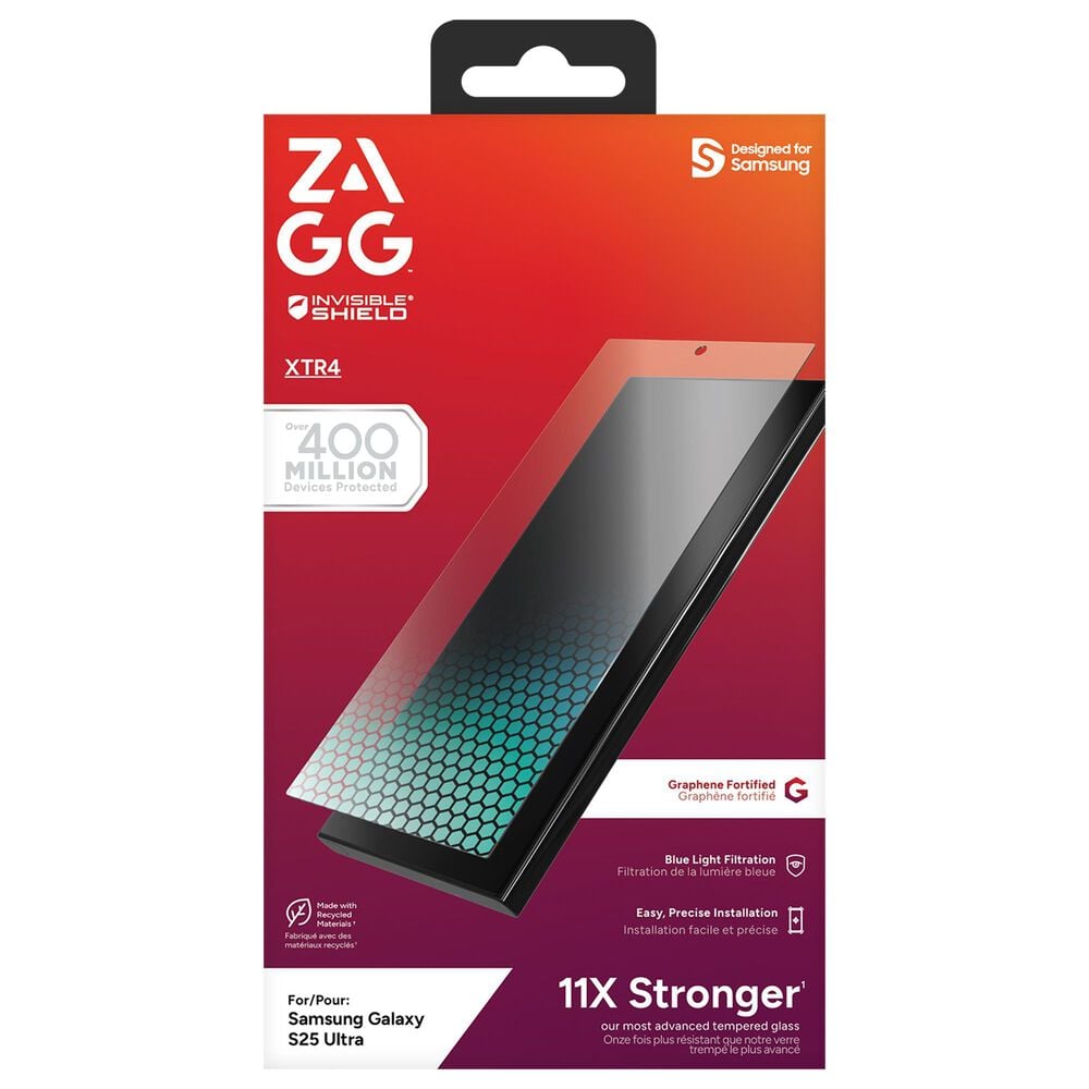 Zagg InvisibleShield XTR4 Glass Screen Protector for Samsung Galaxy S25 Ultra in Clear, , large