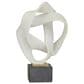 Maple and Jade 17" Decorative Sculpture in Matte White and Black, , large