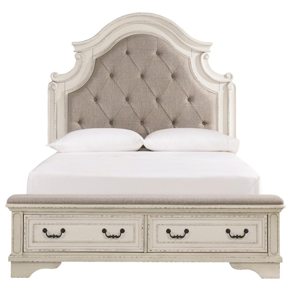 Ashley Realyn Queen Uph Bed in Chipped White, , large