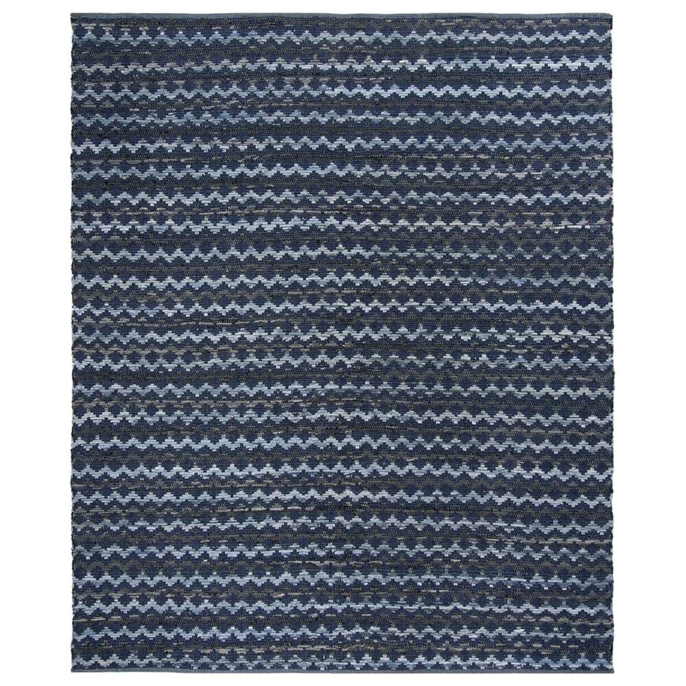 Safavieh Montauk 9" x 12" Turquoise, Navy Blue and Black Area Rug, , large