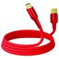 Pom Gear MaxCharge 24K 10" Braided USB Type-C Cable in Red, , large
