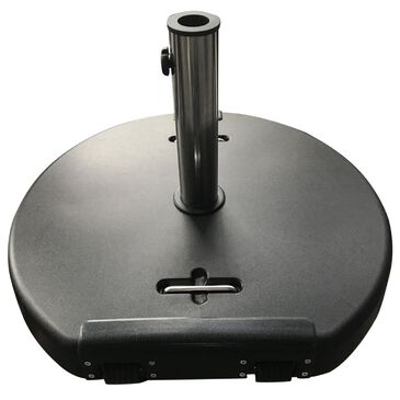 Noble House Mota Patio Umbrella Holder in Black and Stainless Steel, , large