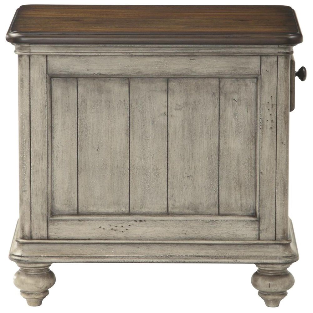 Flexsteel Plymouth Chairside Table in Whitewash, , large