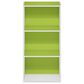 HOMLUX 3-Tier Open Shelf Bookcase in Green and White, , large