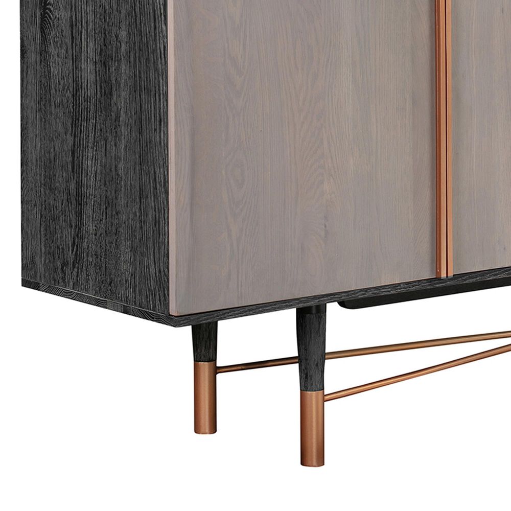 Blue River Turnin Sideboard in Black Brushed and Copper, , large