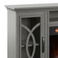 Fabio Flames 62" TV Stand with Electric Fireplace in Gray, , large