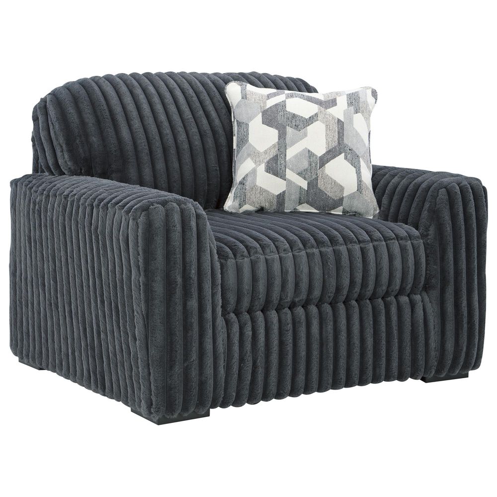 Ashley Midnight-Madness Oversized Chair in Gunmetal, , large