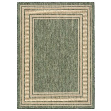 Nourison Horizon HOZ03 Green 10" x 14" Indoor/Outdoor Area Rug, , large