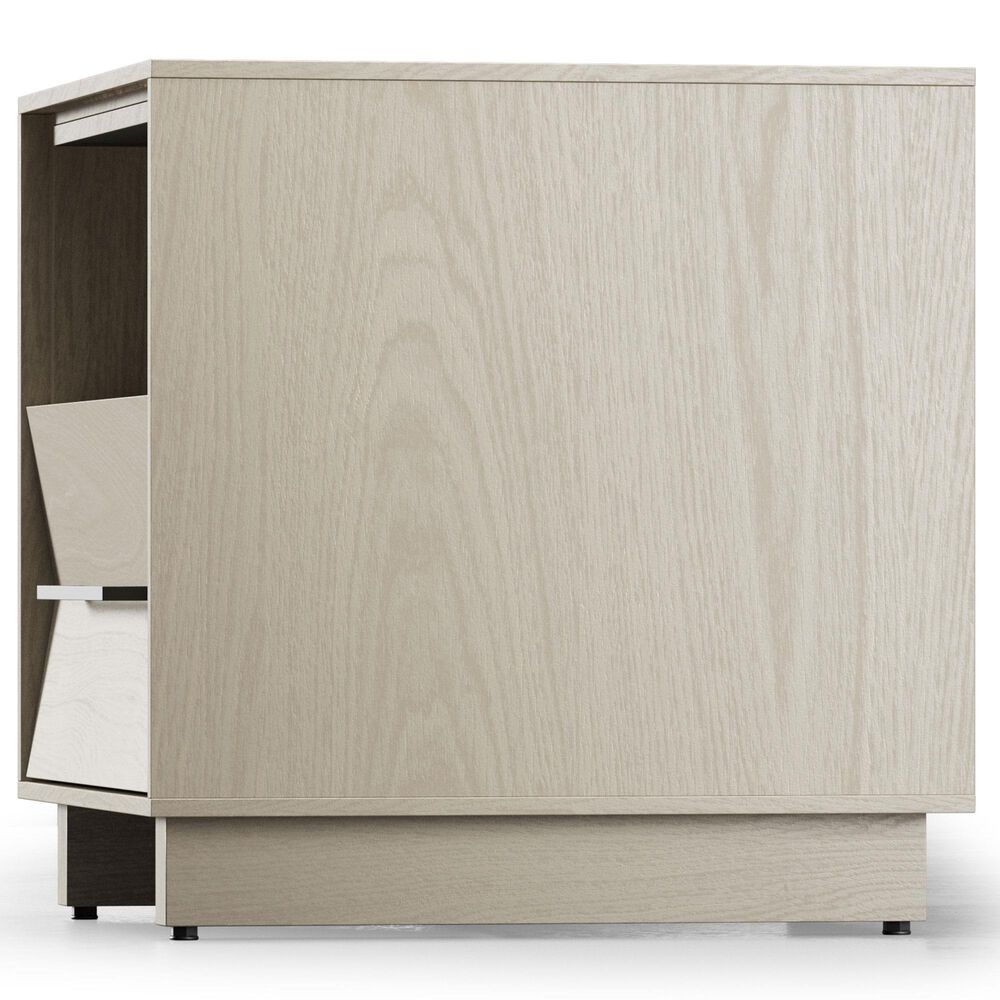 BDI Kava 20&quot; 1-Drawer Nightstand in Washed Oak with Outlets and USB Ports, , large