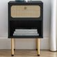 Modway Chaucer 1 Drawer and Shelf Nightstand in Black, , large