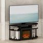 HOMLUX 47" Curved TV Stand with No Heat Electric Fireplace in Americano and Black, , large