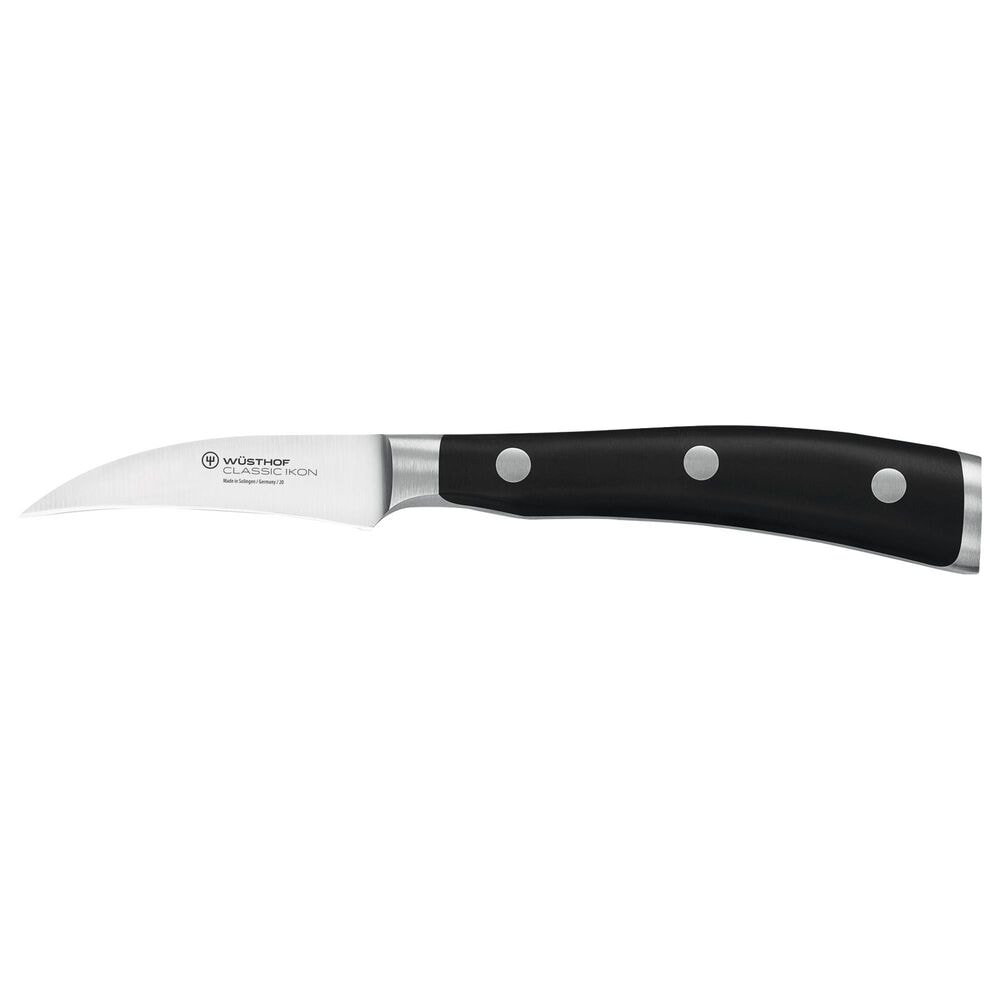 Wusthof Classic Ikon 3" Peeling Knife in Stainless Steel and Black, , large