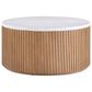 Crystal City Colvin Coffee Table in Warm Toffee and White, , large