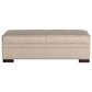 Stickley Furniture Leather Cocktail Ottoman in Taupe, , large