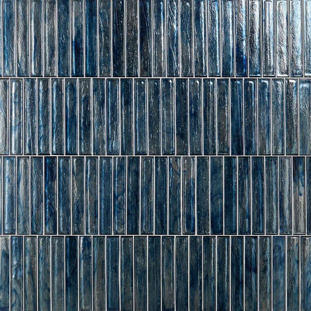 Soho Studio Artemis Brick Ocean Rain 2" x 12" Glass Subway Tile, , large