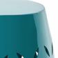 Hearth and Haven Lilac Outdoor Metal Side Table with Cylindrical Design in Teal, , large