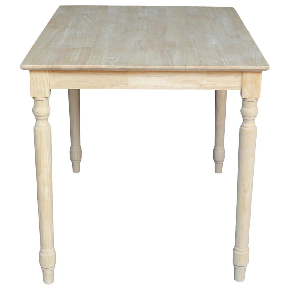International Concepts Modern Farmhouse Casual Dining Table in Unfinished, , large