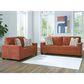 Ashley Aviemore Stationary Sofa and Loveseat Set in Spice, , large