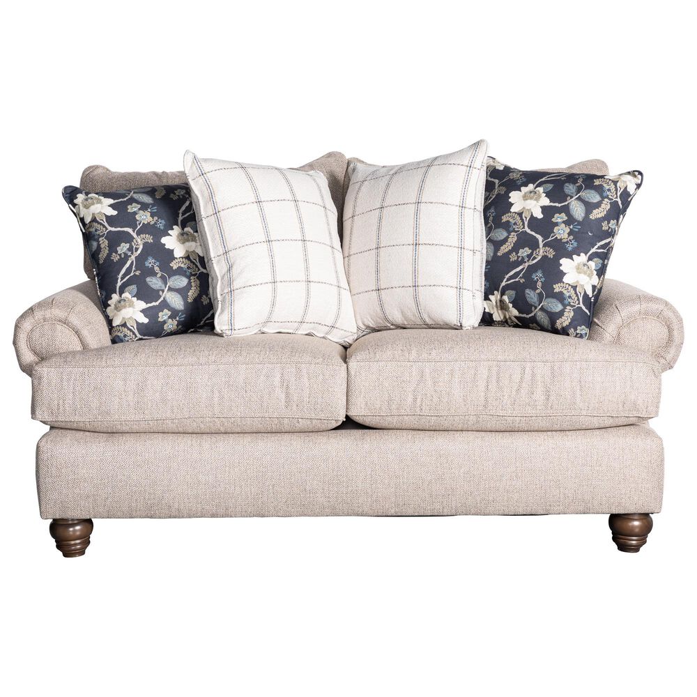 Hickorycraft Furniture Stationary Loveseat in Gray, , large