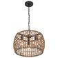 Golden Lighting Weavelight 3-Light Pendant in Natural Black, , large