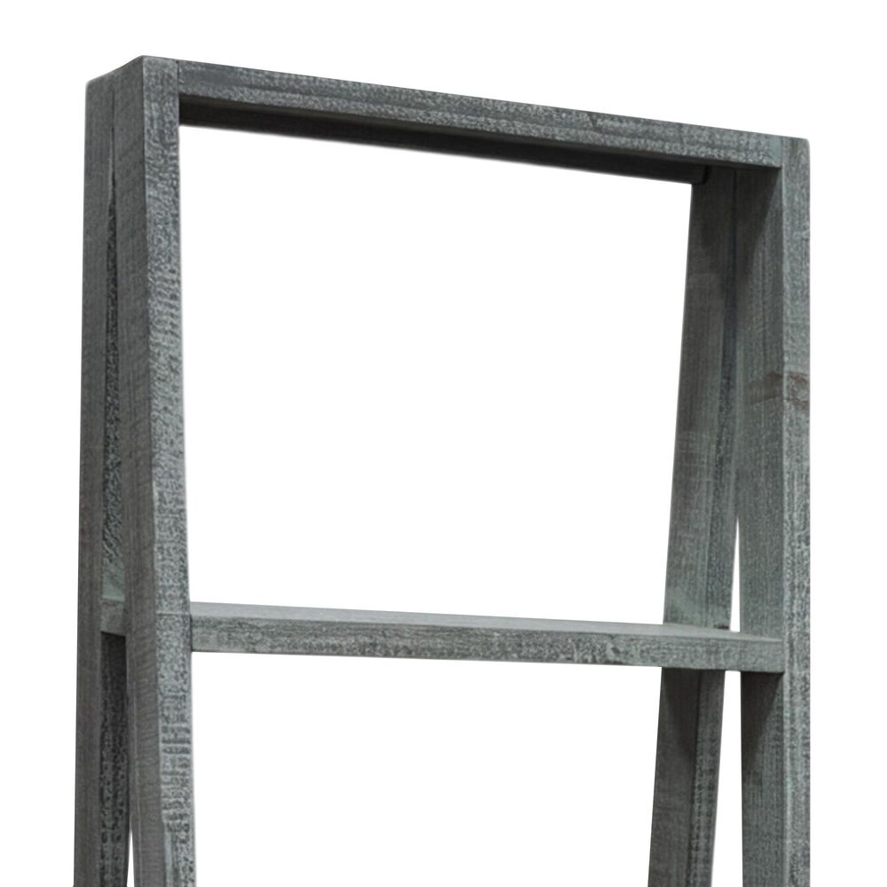 Santa Fe Rustic Vertical Ladder Bookcase in Vintage Turquoise, , large