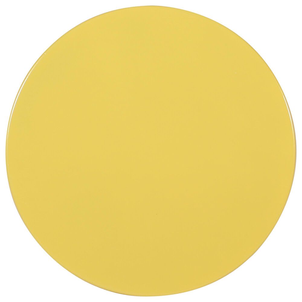Hearth and Haven Outdoor End Table with Overlapping Circle Design in Yellow (Set of 2), , large