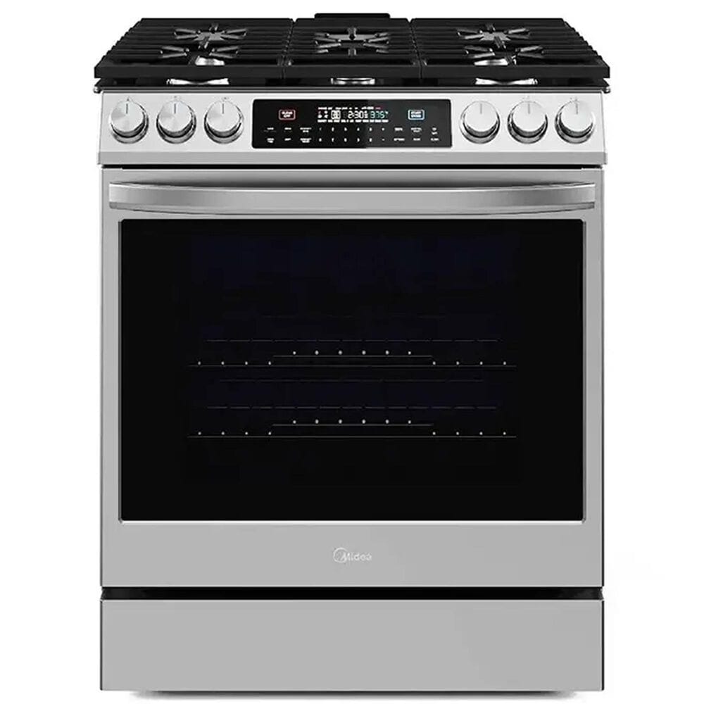 Midea 6.1 Cu. Ft. 5-Burner Smart Slide-In Gas Range in Stainless Steel, , large