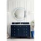 James Martin Vanities Brittany 48" Single Bathroom Vanity in Victory Blue with 3 cm Eternal Jasmine Pearl Quartz Top and Rectangle Sink, , large