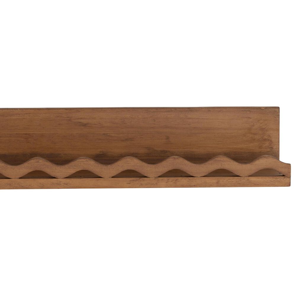 Maple and Jade Handmade Wavy Room Wall Shelf in Brown (Set of 2), , large
