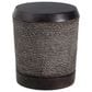 Hearth and Haven Outdoor Side Table with Braided Cord Design and Vintage Trim in Dark Brown, , large