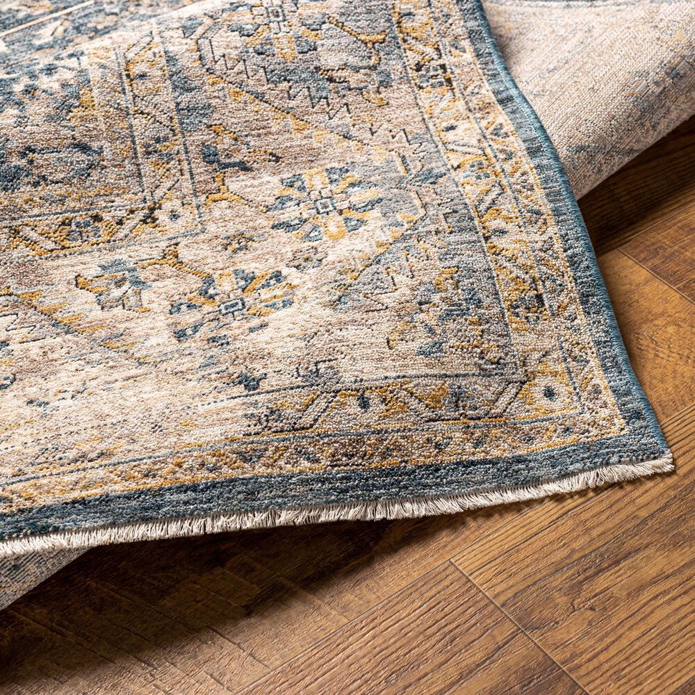 Surya Aspendos 6&#39;7&quot; x 9&#39;6&quot; Denim, Gray, Wheat, Taupe, Black and Cream Area Rug, , large