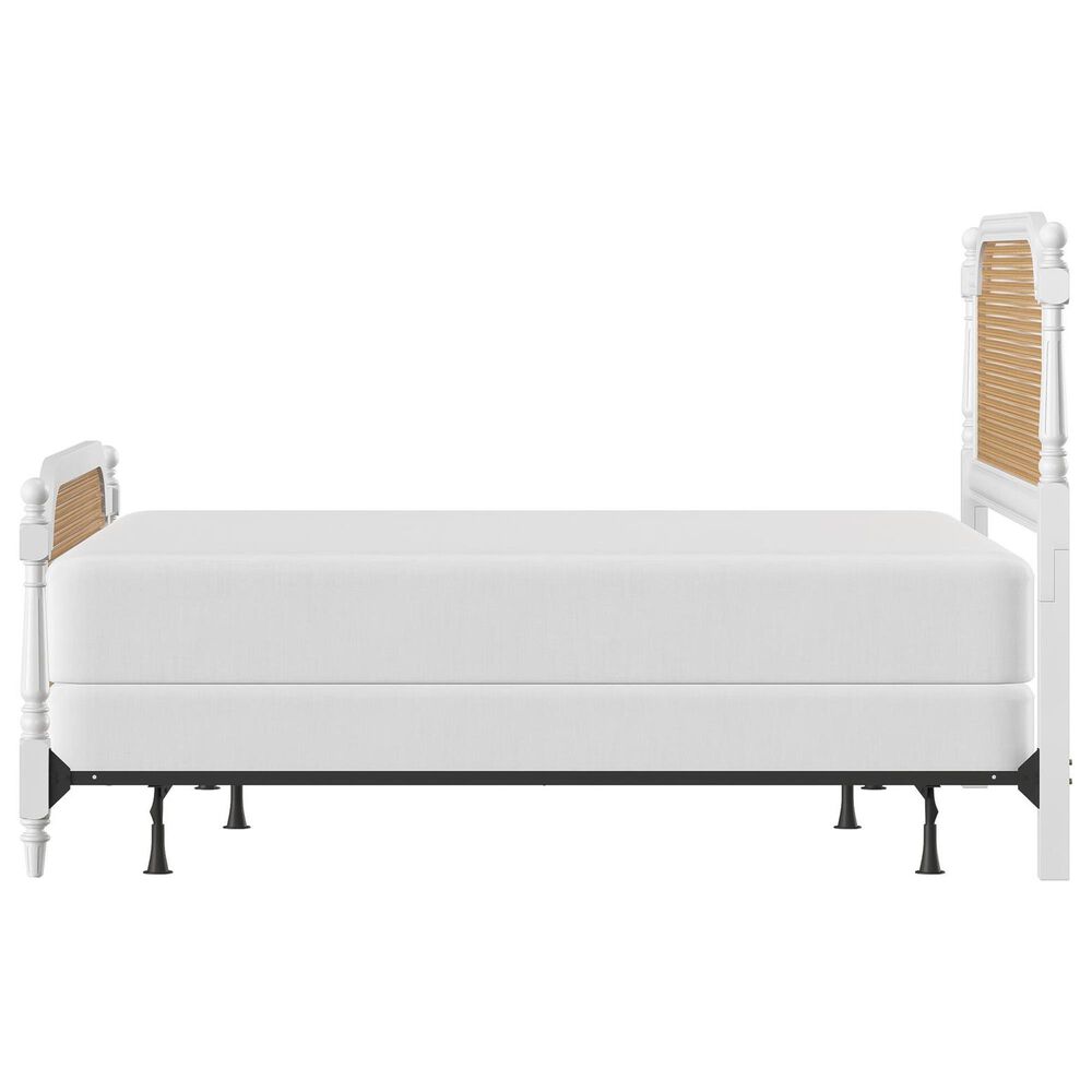 Richlands Furniture Melanie King Poster Panel Wood Bed in White, , large