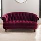 Jennifer Taylor Home La Rosa Victorian Chesterfield Loveseat in Burgundy, , large