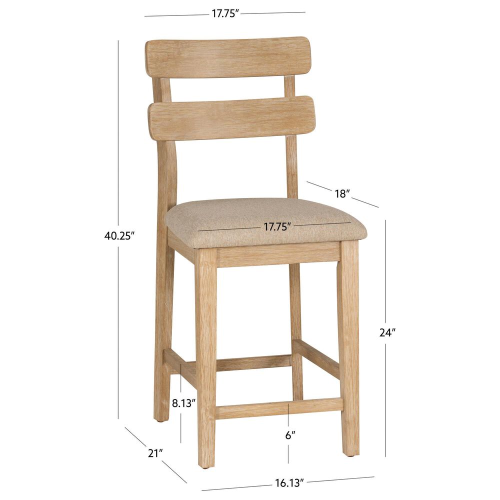 Linon Home Decor Drury Counter Stool in Natural, , large