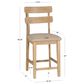 Linon Home Decor Drury Counter Stool in Natural, , large