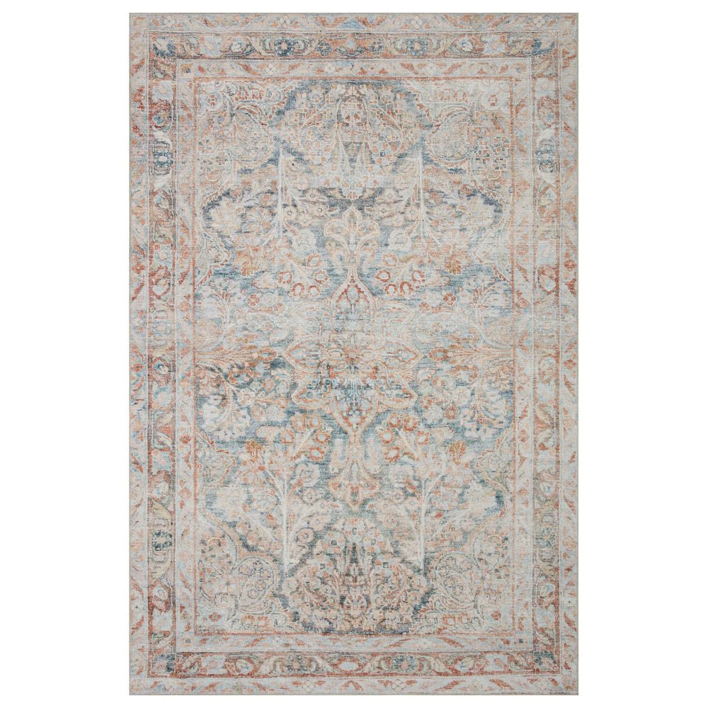 Magnolia Home Lenna LEA-02 2" x 5" Ocean and Apricot Area Rug, , large