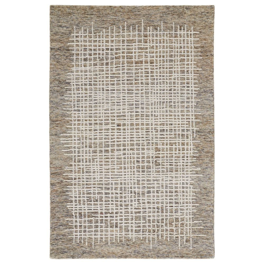 Feizy Maddox 3"6" x 5"6" Charcoal and Brown Area Rug, , large