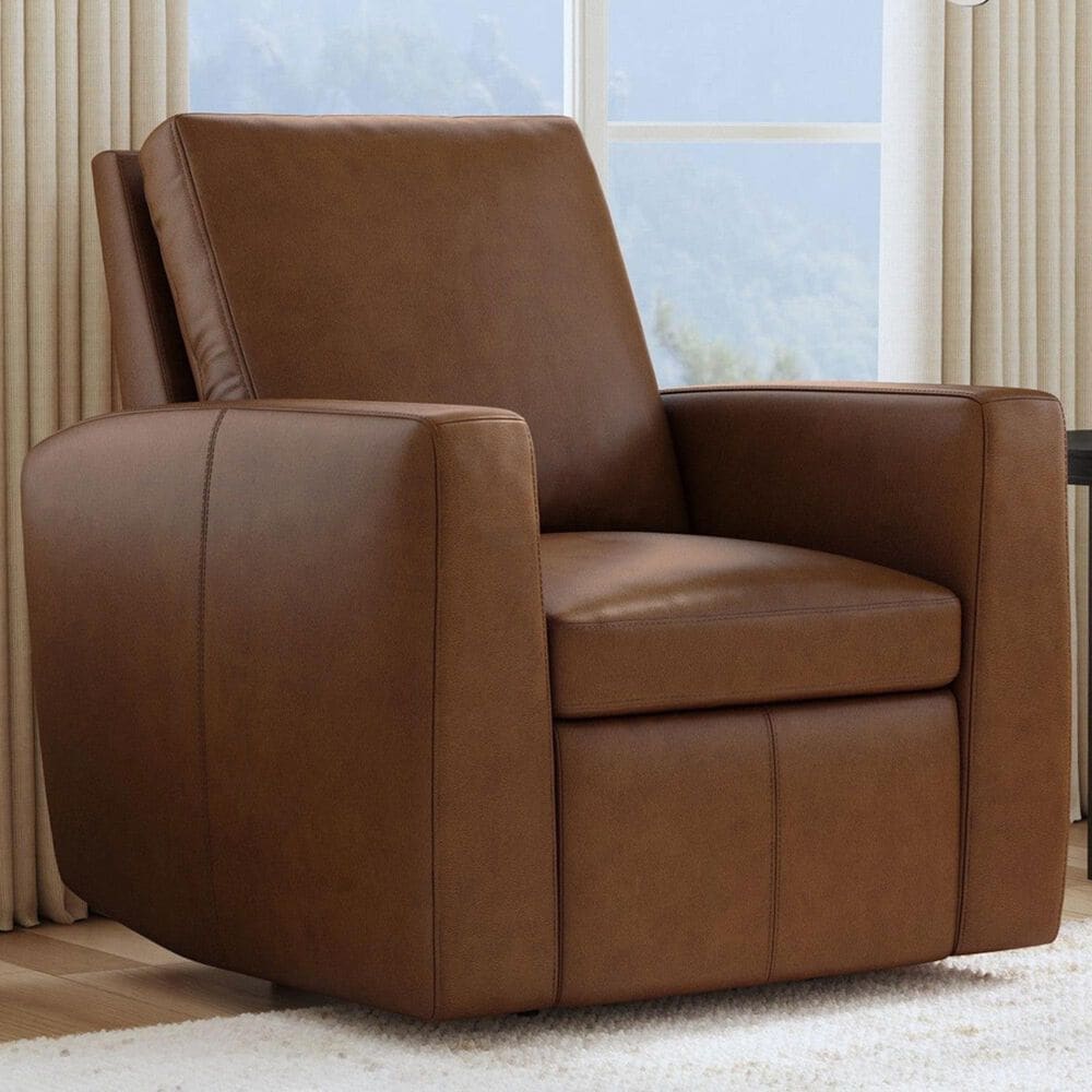 Flexsteel Aria Leather Power Recliner in Sedona, , large