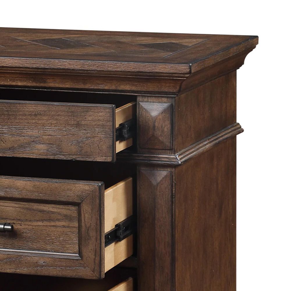 New Heritage Design Mar Vista 3 Drawer Nightstand in Brushed Walnut, , large