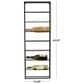 Maple and Jade 8-Bottle Display Wall Wine Rack with Open Style Frame in Matte Black, , large