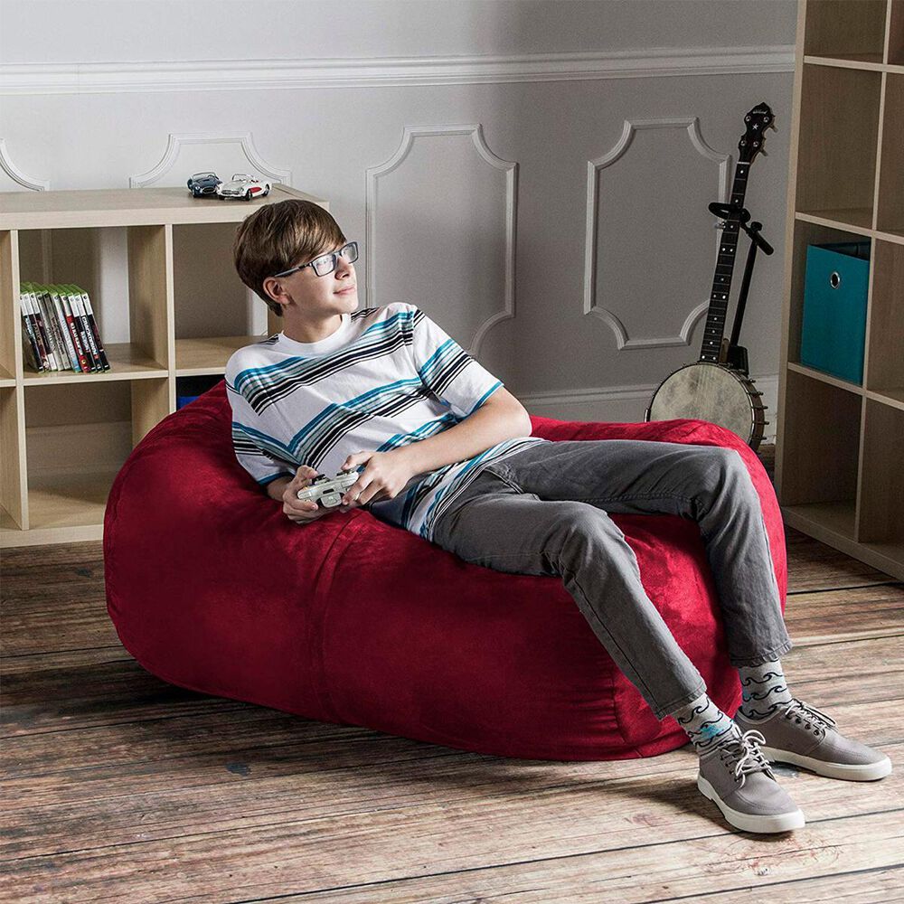 Jaxx 4&#39; Lounger Bean Bag in Cherry, , large