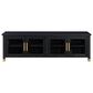 Steve Silver Furniture Yves 64" TV Stand in Ebony and Brushed Brass, , large