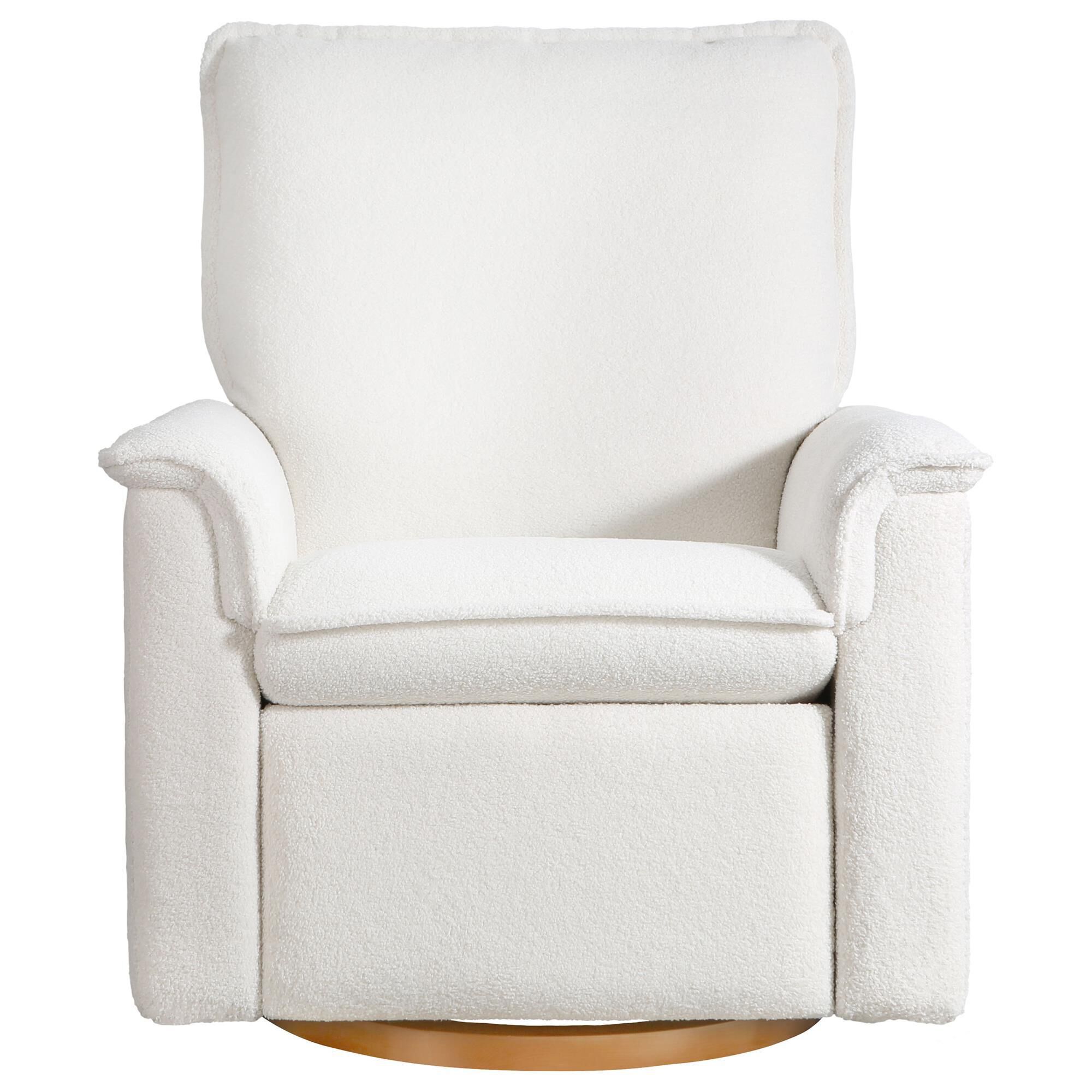 Baby Appleseed Anza Power Nursery Swivel Recliner in Snow