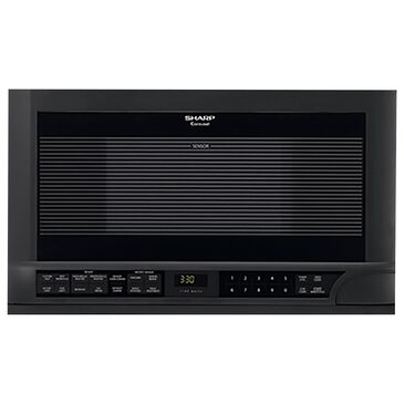 Sharp 1.5 Cu. Ft. Over-the-Counter Carousel Microwave Oven in Black, , large