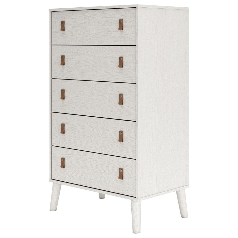 Ashley Aprilyn 5-Drawer Chest in White, , large